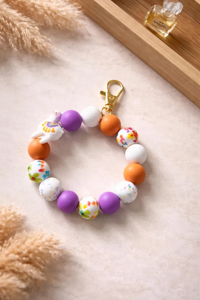 Alpaka Kawaii Schlüsselanhänger – Cute Handmade Rainbow Bag Charm, Süßer Keyring Geschenk für Kinder & Alpaka‑Fans – Bild 5