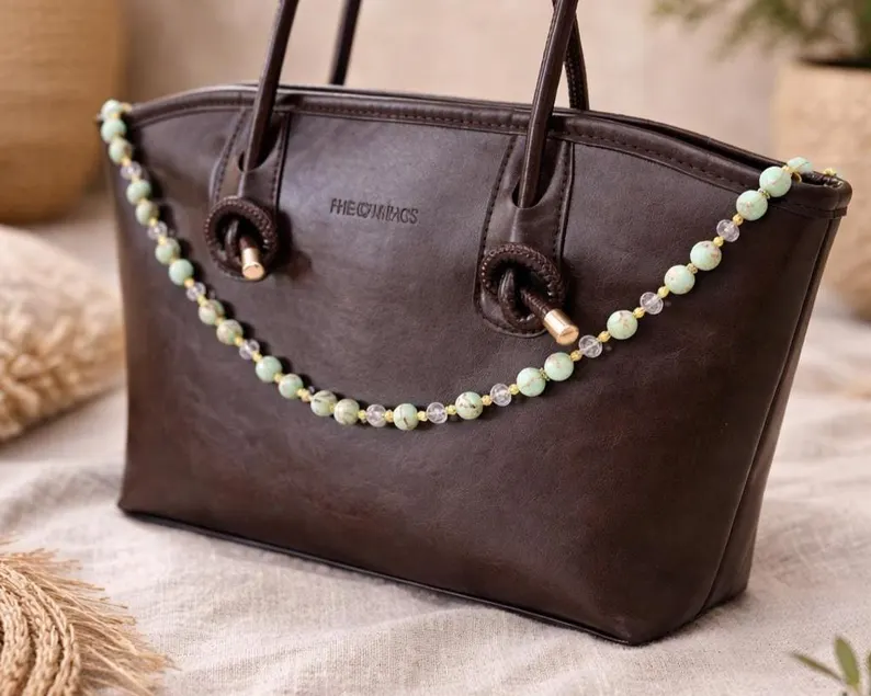 Mint Aura – Luxus Perlen‑Taschenkette in Mint Grün, elegantes handgemachtes Geschenk für Frauen – Bild 2