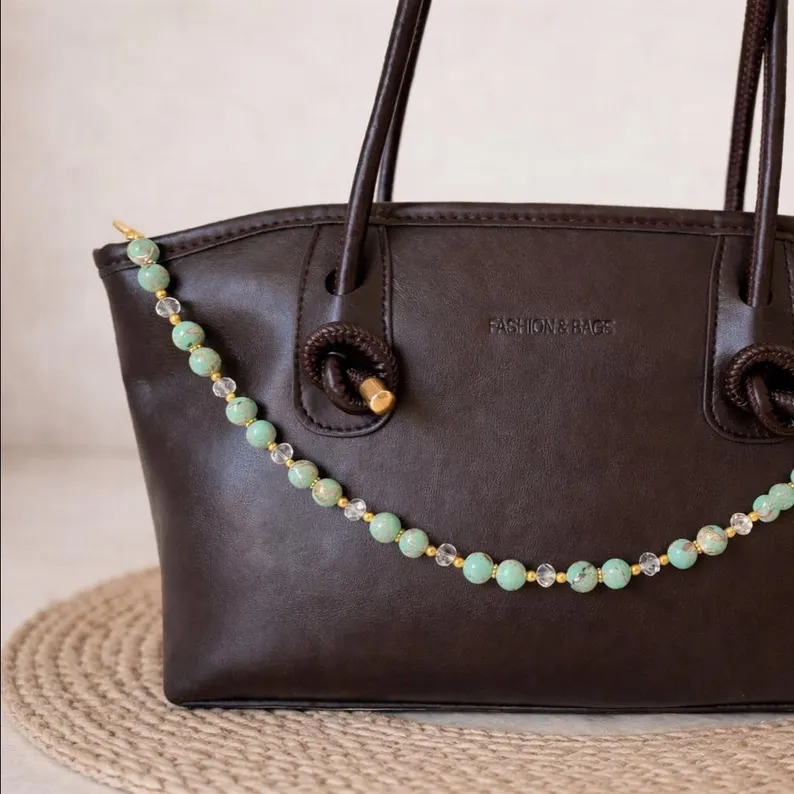 Mint Aura – Luxus Perlen‑Taschenkette in Mint Grün, elegantes handgemachtes Geschenk für Frauen – Bild 5