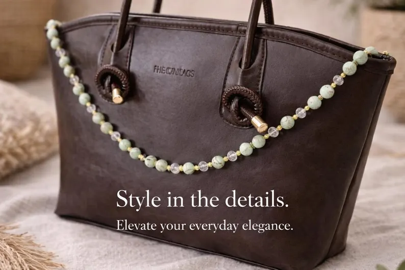 Mint Aura – Luxus Perlen‑Taschenkette in Mint Grün, elegantes handgemachtes Geschenk für Frauen – Bild 7