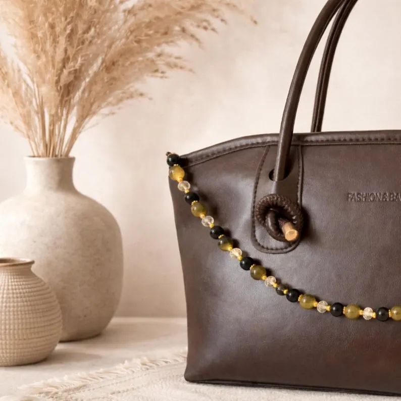 Olive Aura Taschenkette aus Perlen – Elegante handgemachte Bag Chain & Luxus‑Taschenaccessoire – Bild 4