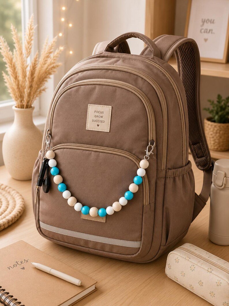 SecureBlue Sicherheits‑Schulranzen Anhänger für Kinder – Safety Backpack Charm mit Pfeife & Mini‑Taschenlampe, Notfall‑Accessoire für den Schulweg – Bild 2
