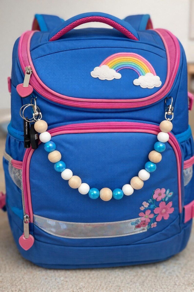 SecureBlue Sicherheits‑Schulranzen Anhänger für Kinder – Safety Backpack Charm mit Pfeife & Mini‑Taschenlampe, Notfall‑Accessoire für den Schulweg – Bild 6