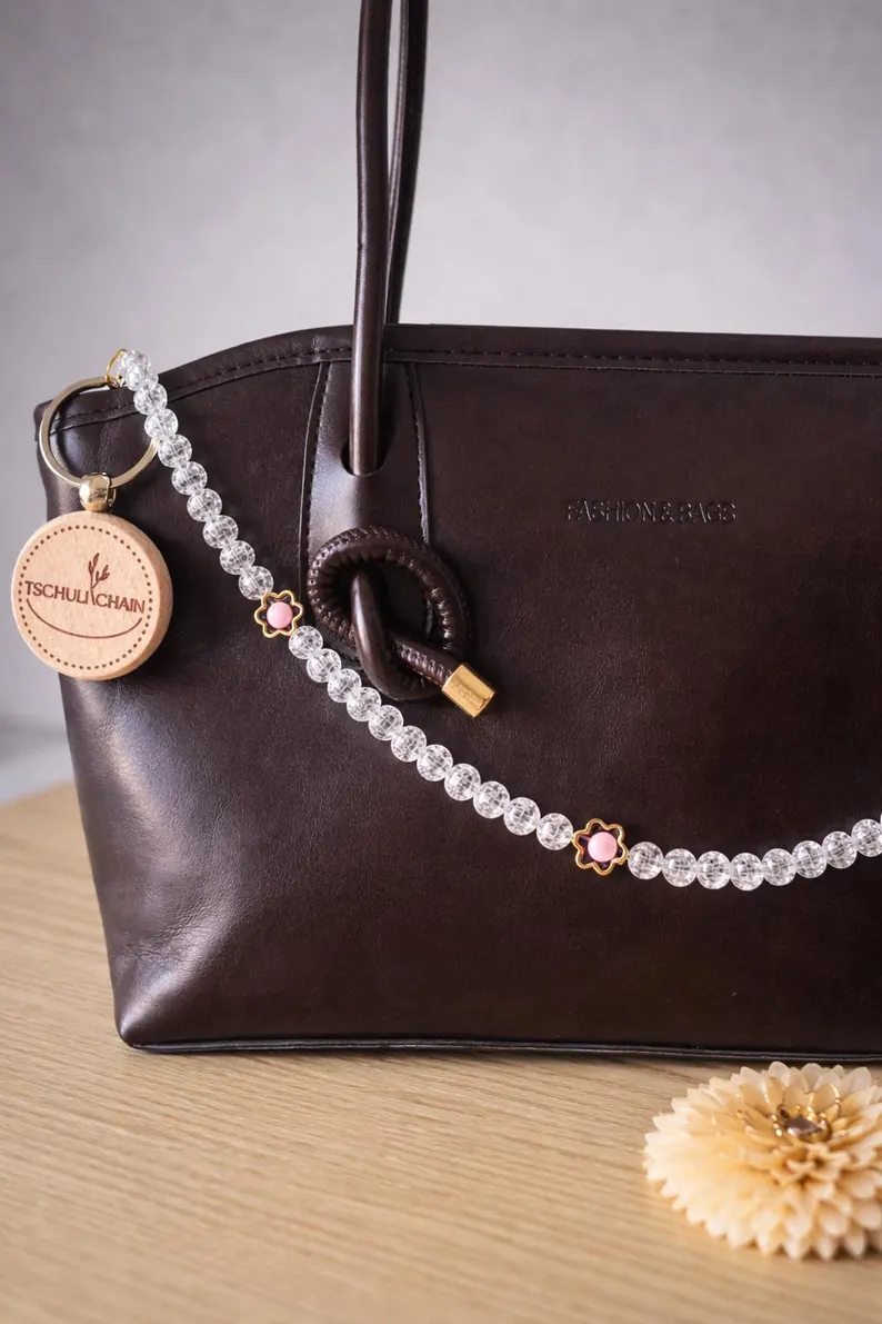 The Daily One Perlen Taschenkette Handmade – Minimalistische Elegante Bag Chain, Aesthetic & Geschenk für Frauen – Bild 3